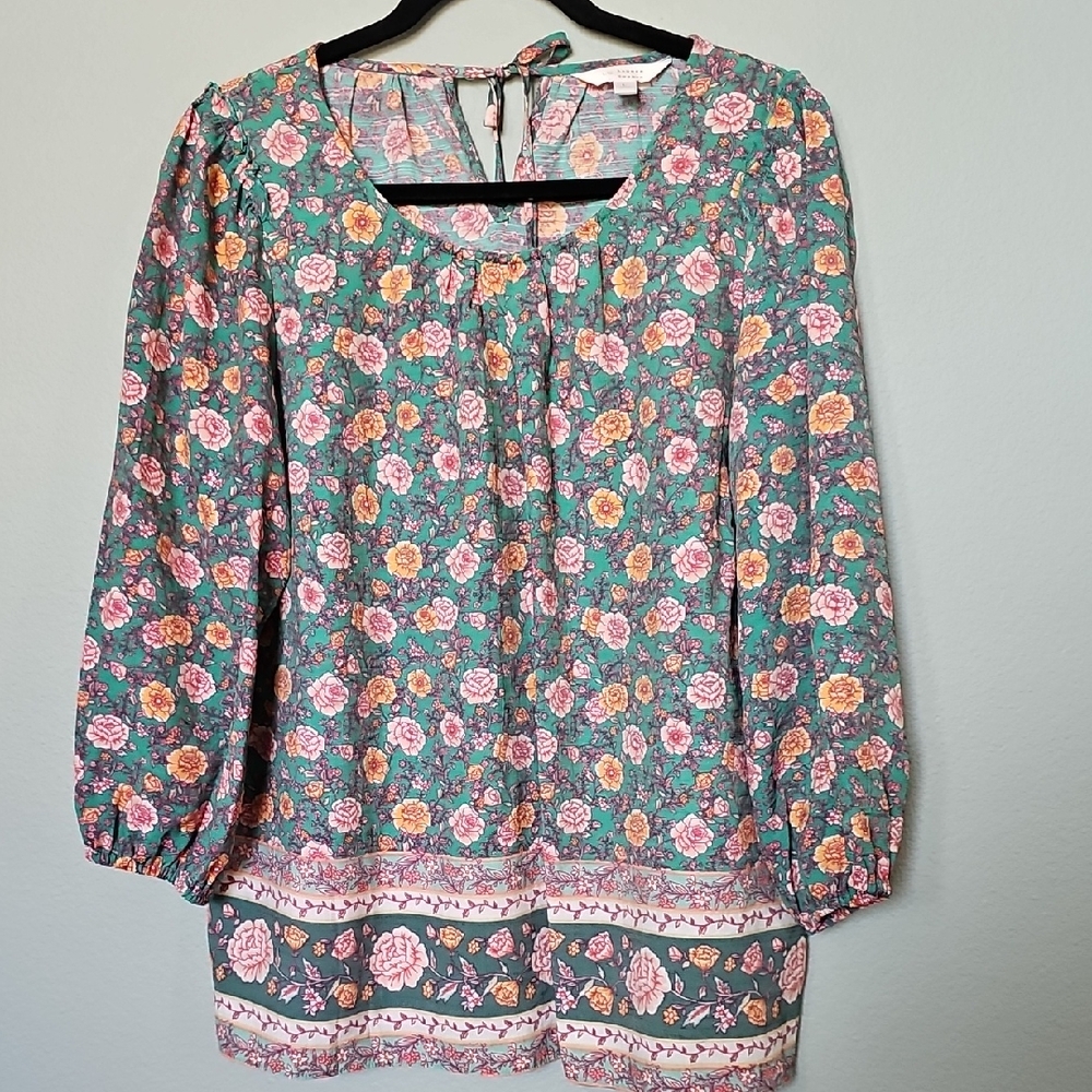 LC Lauren Conrad Dainty Garden Floral Top Large